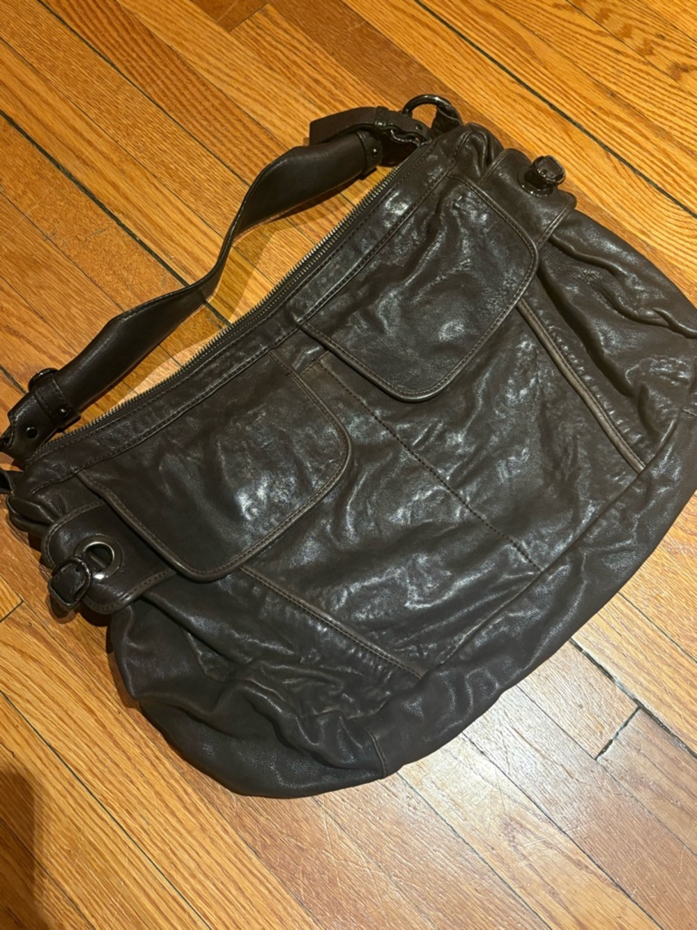 Kenneth Cole New York Women's Leather Shoulder Bag - Dark Brown